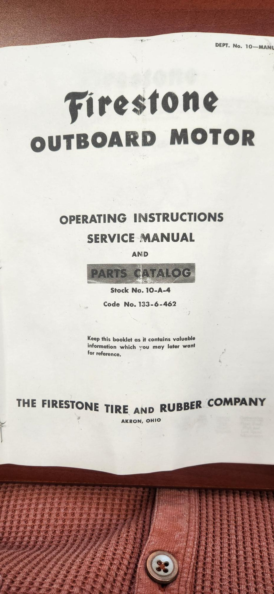 Firestone Outboard - 1946 3.5hp