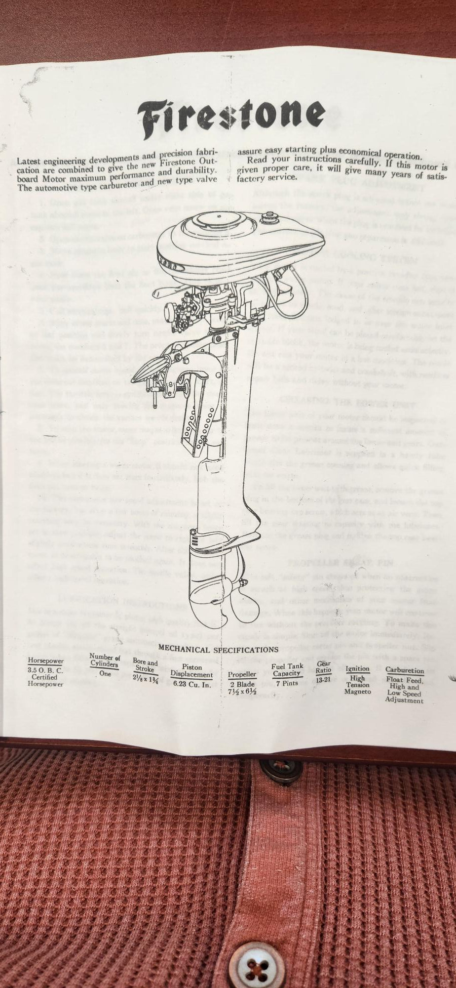 Firestone Outboard - 1946 3.5hp