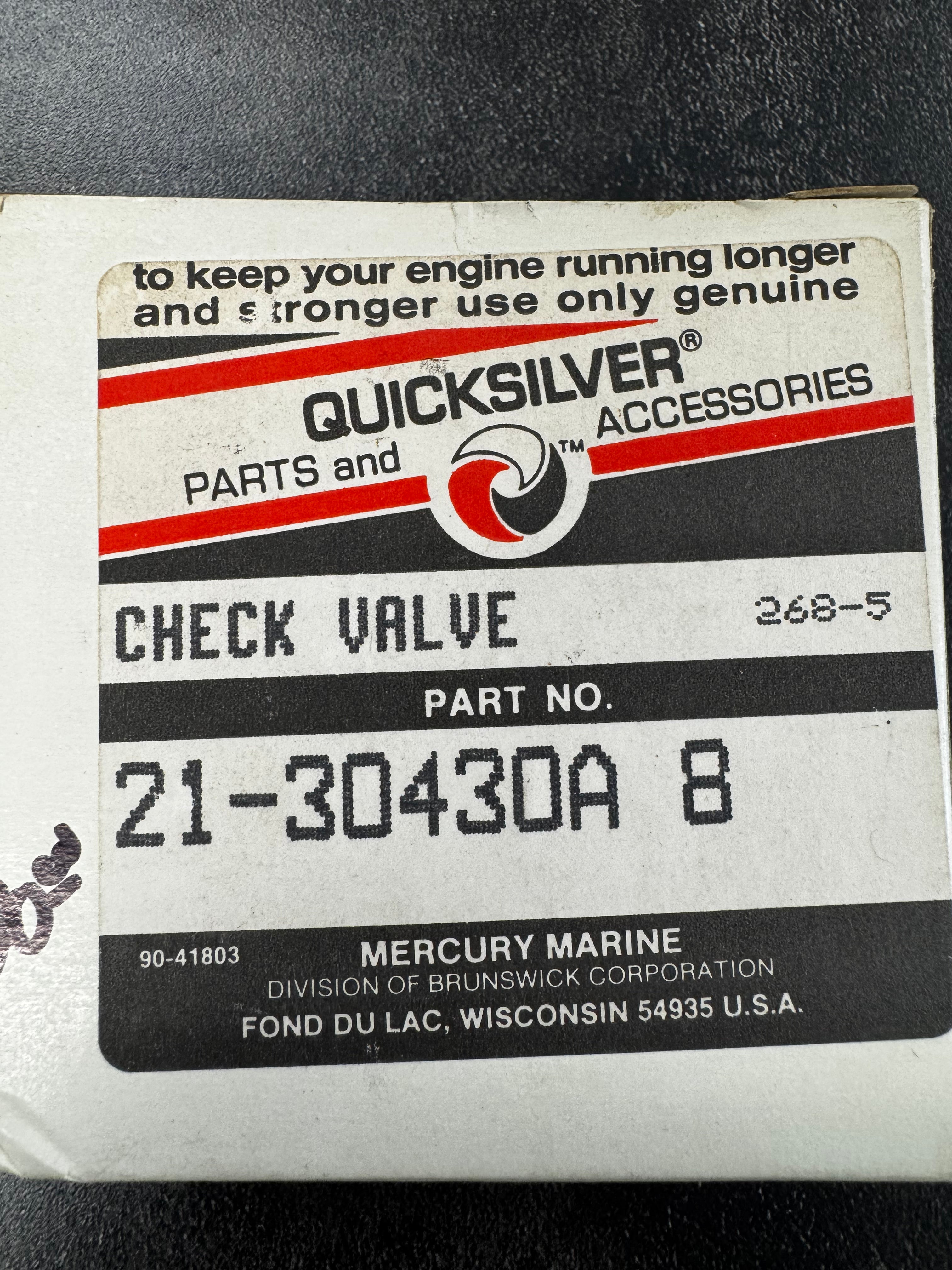 CHECK VALVE KIT 21-30430A8