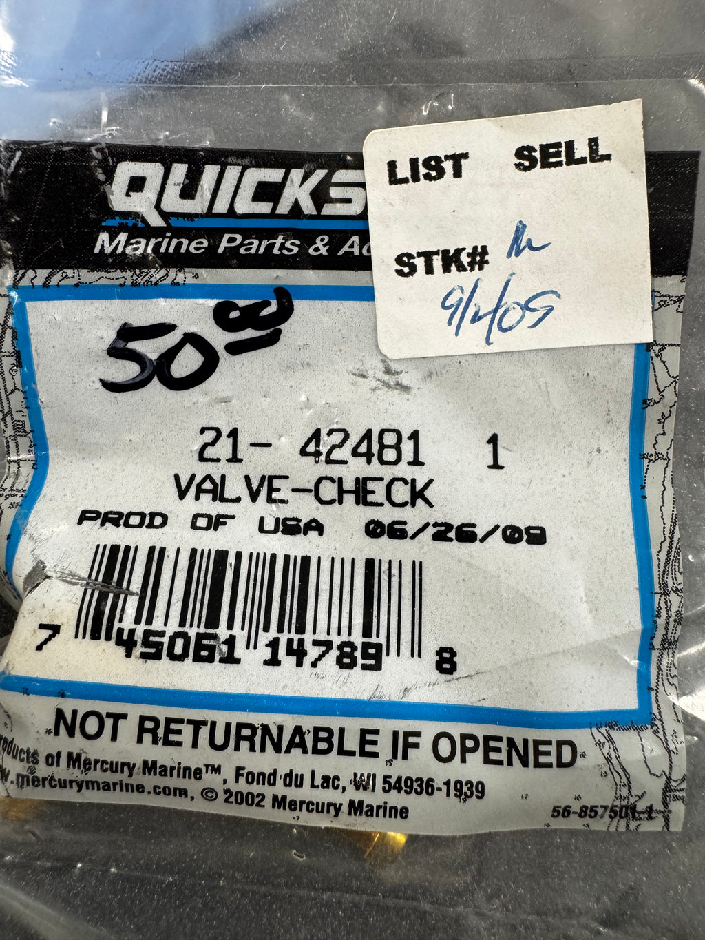 CHECK VALVE 21-424811